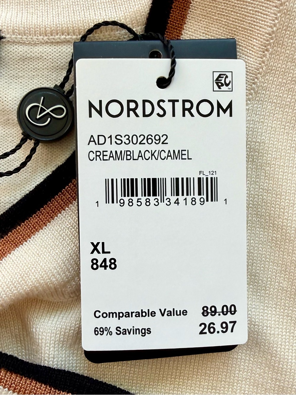 NWT Adrianna Papell Cream Sweater Size XL - Picture 8 of 11